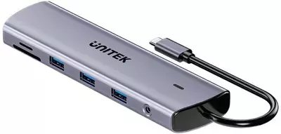 Unitek USB HUB Unitek USB-C 11v1 Hub s podporou dvou monitorů | 4K@30Hz | RJ45 | PD 100W | SD a microSD