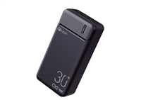 BAZAR - C-TECH Powerbanka 30000mAh, Li-Pol, 20W, USB-C/USB-A/micro USB, poškozený obal