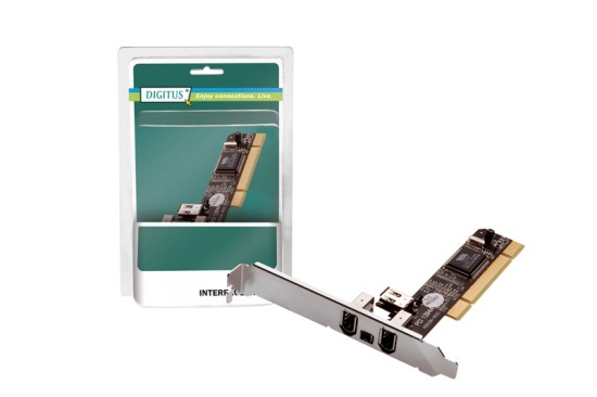 Digitus FireWire PCI adaptér 3 +1 Port, VIA VT6306, low profile
