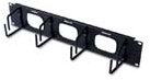 2U Horizontal Cable Organizer w / Pass-Thru Black