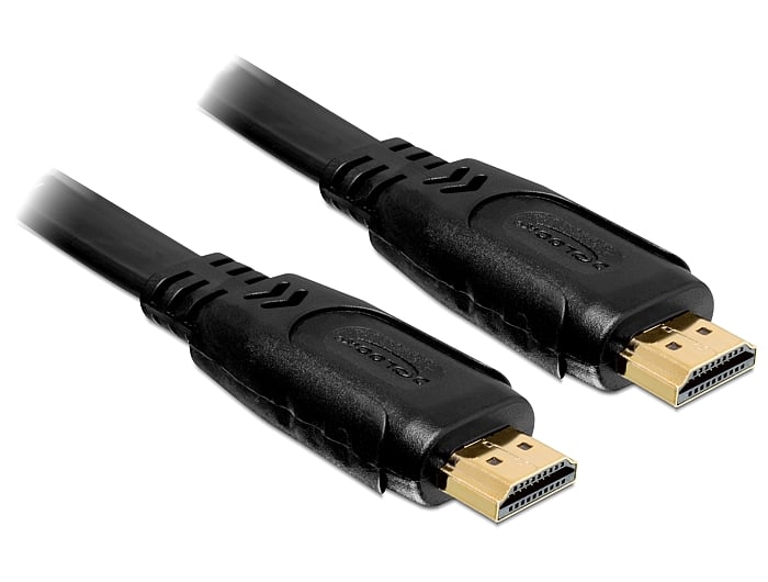 Delock HDMI 1.4 kábel A / A samec / samec, plochý, dĺžka 2 metre