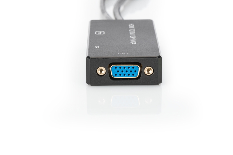 ASM AK-330403-002-S ASSMANN Adapter DisplayPort 1 na 3 HDMI+DVI+VGA kabel multimedialny 0,2m