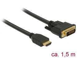 DeLock 85653 Adapterkabel HDMI zu DVI 24+1 Kabel bidirektional 1.5 m