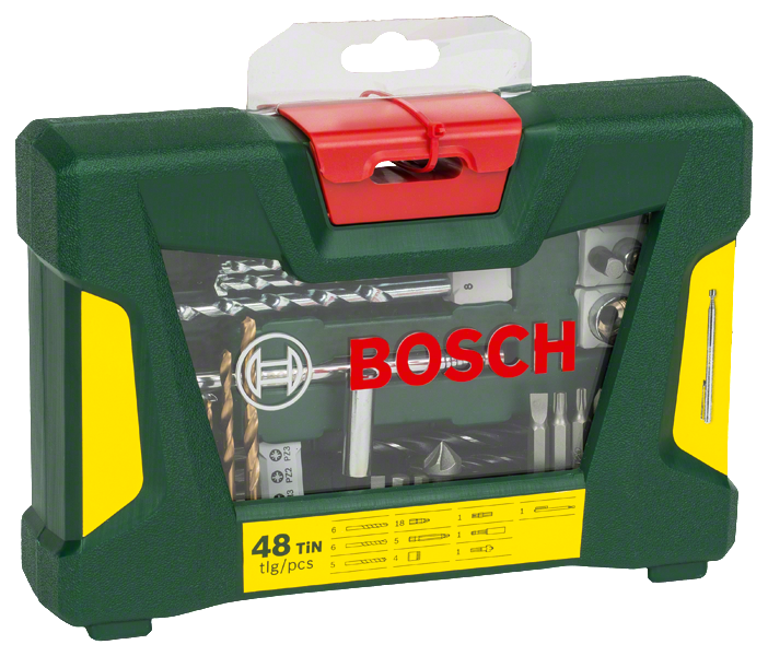 Bosch 48-dielna sada vrtákov a bitov V-Line TiN s teleskopickým magnetom (2.607.017.314)