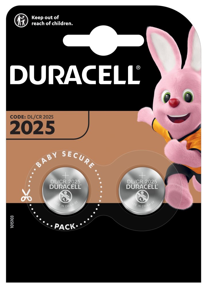 Batéria Duracell CR2025 150mAh 2ks.