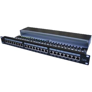 STP patchpanel, Cat.6, 24-Port s vyviazaním