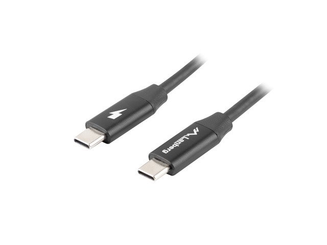 Lanberg CA-CMCM-40CU-0018-BK USB-C M/M 2.0, 1,8 m LANBERG USB-C M/M 2.0 kábel 1,8 m, čierny, rýchle nabíjanie 4.0