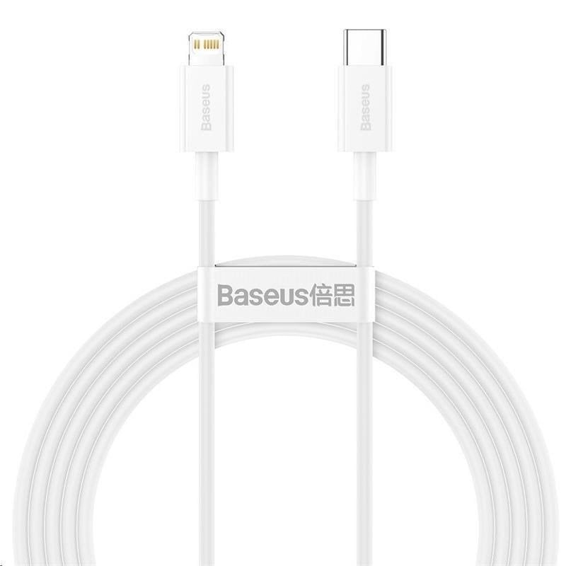 Kábel USB-C na Lightning rady Baseus Superior, 20W, PD, 1m (biely)