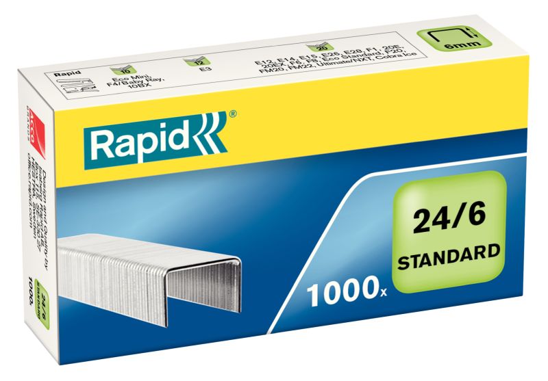 Esselte Sponky Rapid Standard 26/6, 1000 ks (24861300)