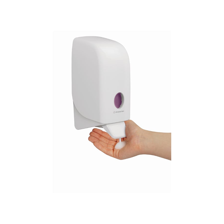 Kimberly-Clark dávkovač mýdla Kimberly-Clark Aquarius - Dávkovač mýdla pro náplně kleenex, bílý - 1 l