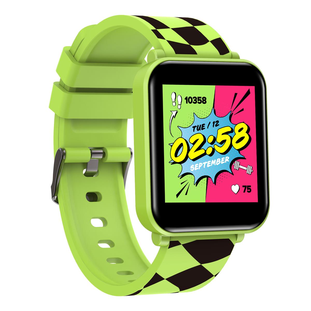 CANYON smart hodinky Joyce KW-43 GREEN, 1,54  IPS, 512MB paměť, IP67, 25 sport.režimů, 3 hry, music