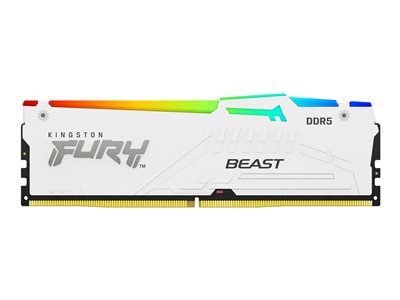 Kingston FURY Beast/DDR5/128GB/5200MHz/CL40/4x32GB/RGB/White