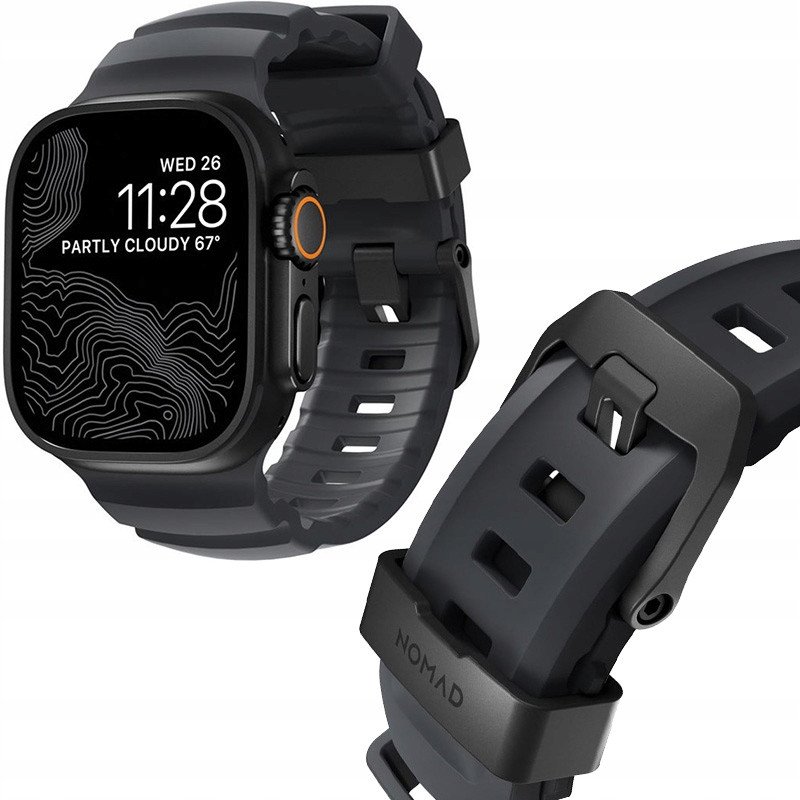 Nomad řemínek Rocky Point Band pro Apple Watch 46/49mm - Storm/Black