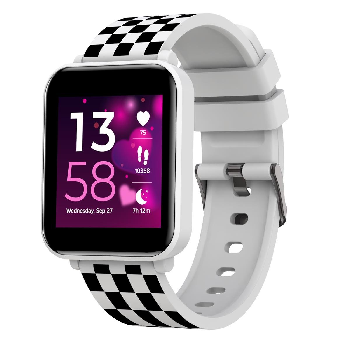 CANYON smart hodinky Joyce KW-43 WHITE, 1,54  IPS, 512MB paměť, IP67, 25 sport.režimů, 3 hry, music