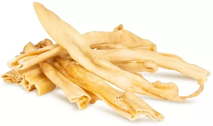Hau&Miau Woof & Miau Puzzo Snack, psí pamlsek, proužky králičí kůže, cca 20-25 cm, 1 kg