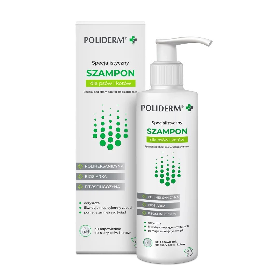 JM SANTE Poliderm - šampon proti lupům pro psy a kočky – 250 ml