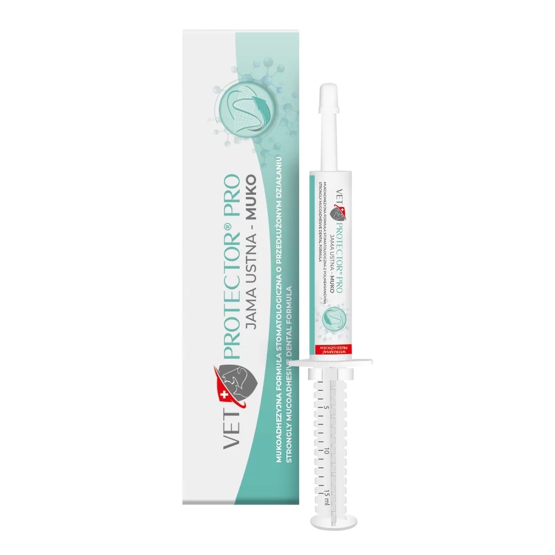 JM SANTE Vet Protector Pro Muko - stomatologický ochranný gel pro psy a kočky – 15 ml