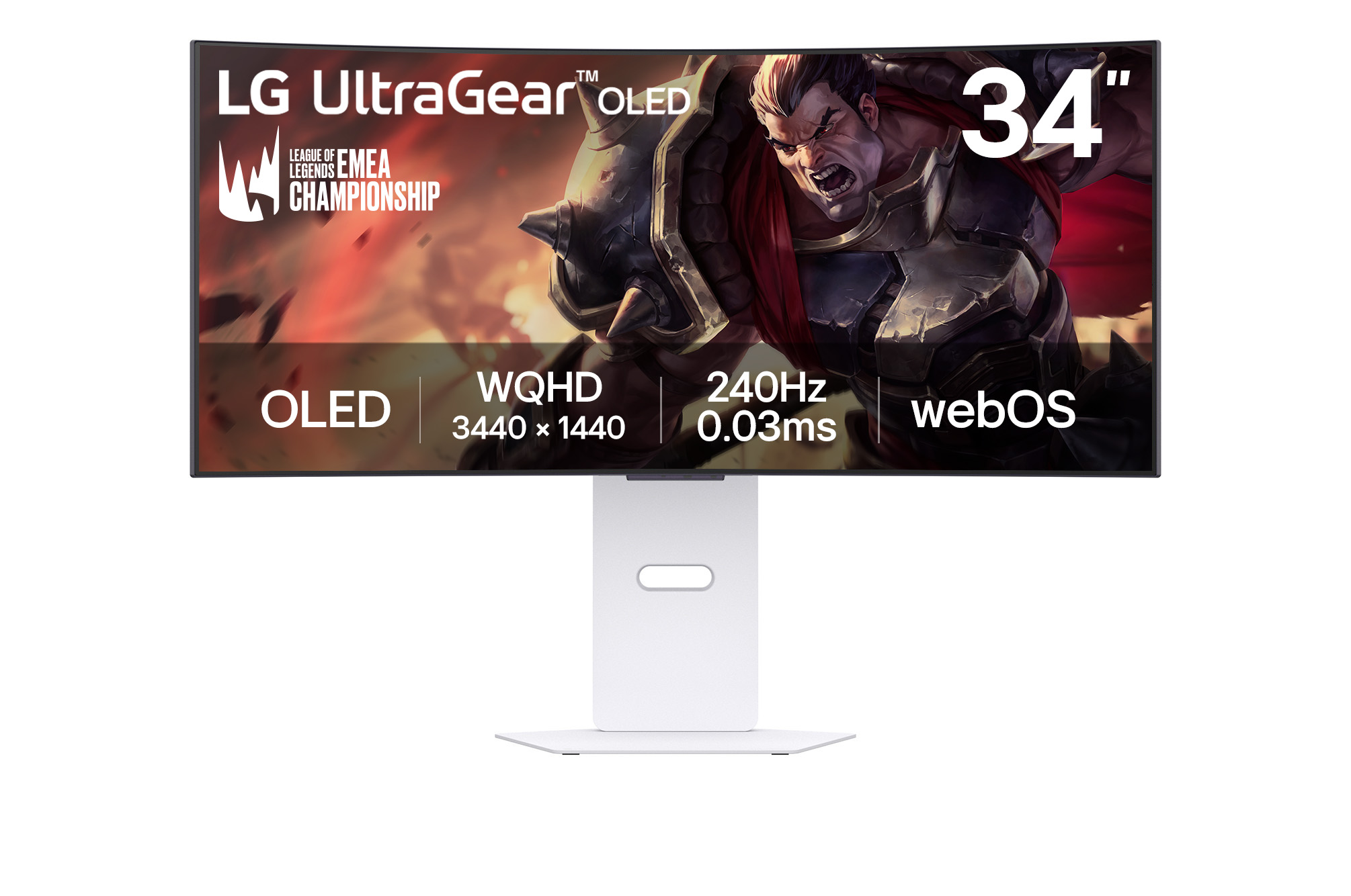 LG MT OLED 34  34GX90SA-W OLED panel, Smart, 3440x1440, 240Hz, 2xHDMI, DP, USB 3.0, nast výška, G-sync