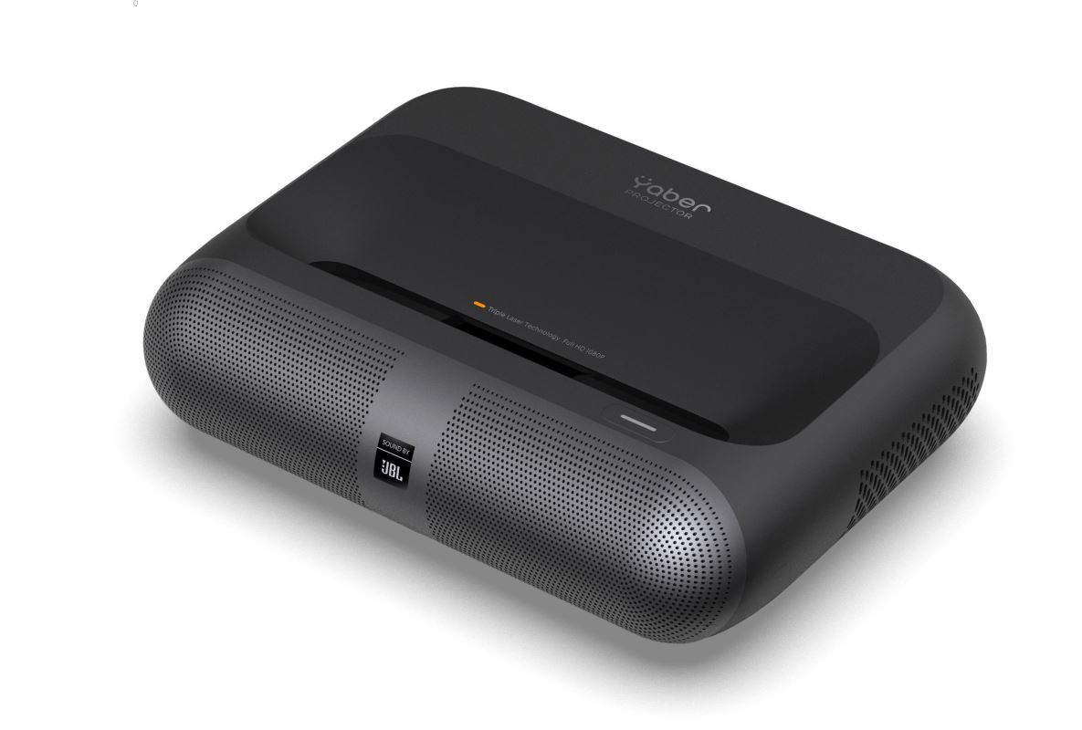 Yaber K300s laserový projektor pro domácí kino s Google TV,JBL a ultra krátkou projekcí,černá