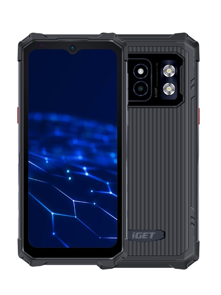 iGET T2 8 + 256 Black - odolný mobilní telefon