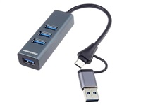 PremiumCord 5G Hub USB-C a USB-A na 4x USB-A