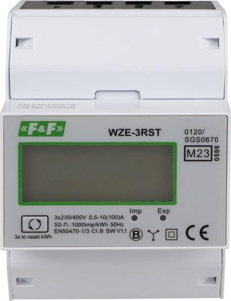 F&F Reset třífázového elektroměru WZE-3RST