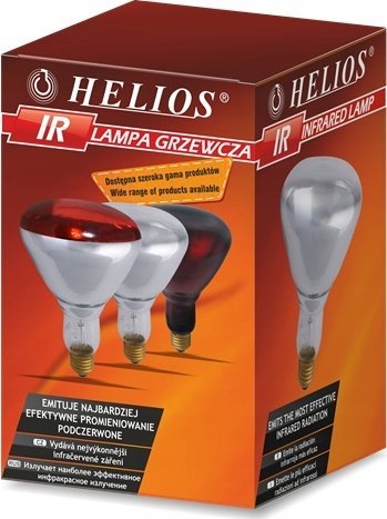 Helios Infračervený ohřívač - průhledný R125 E40 375W 230V tvrdé sklo PRO-2715