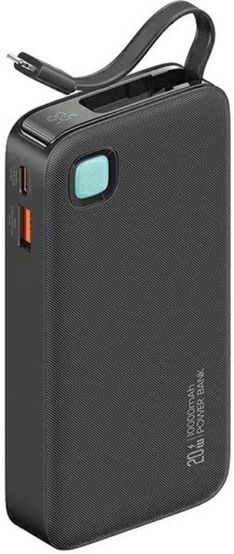 Usams Powerbanka USAMS Powerbank s výsuvným kabelem Výsuvná Lightning 10000 mAh PD 20W Fast Charge XY Series černá/černá 10KCD22501 (US-CD225)