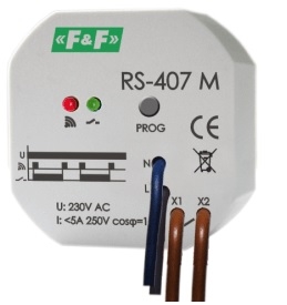 F&F Rádiové relé 1Z 5A 230V monostabilní přijímač RS-407 M