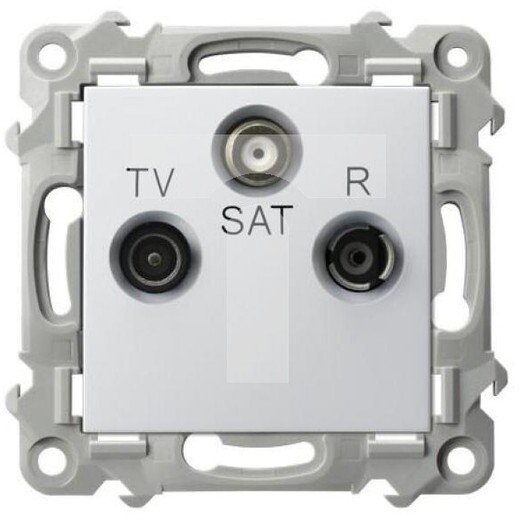 Ospel SZAFIR RTV-SAT zásuvka bílá GPA-ZS/m/00