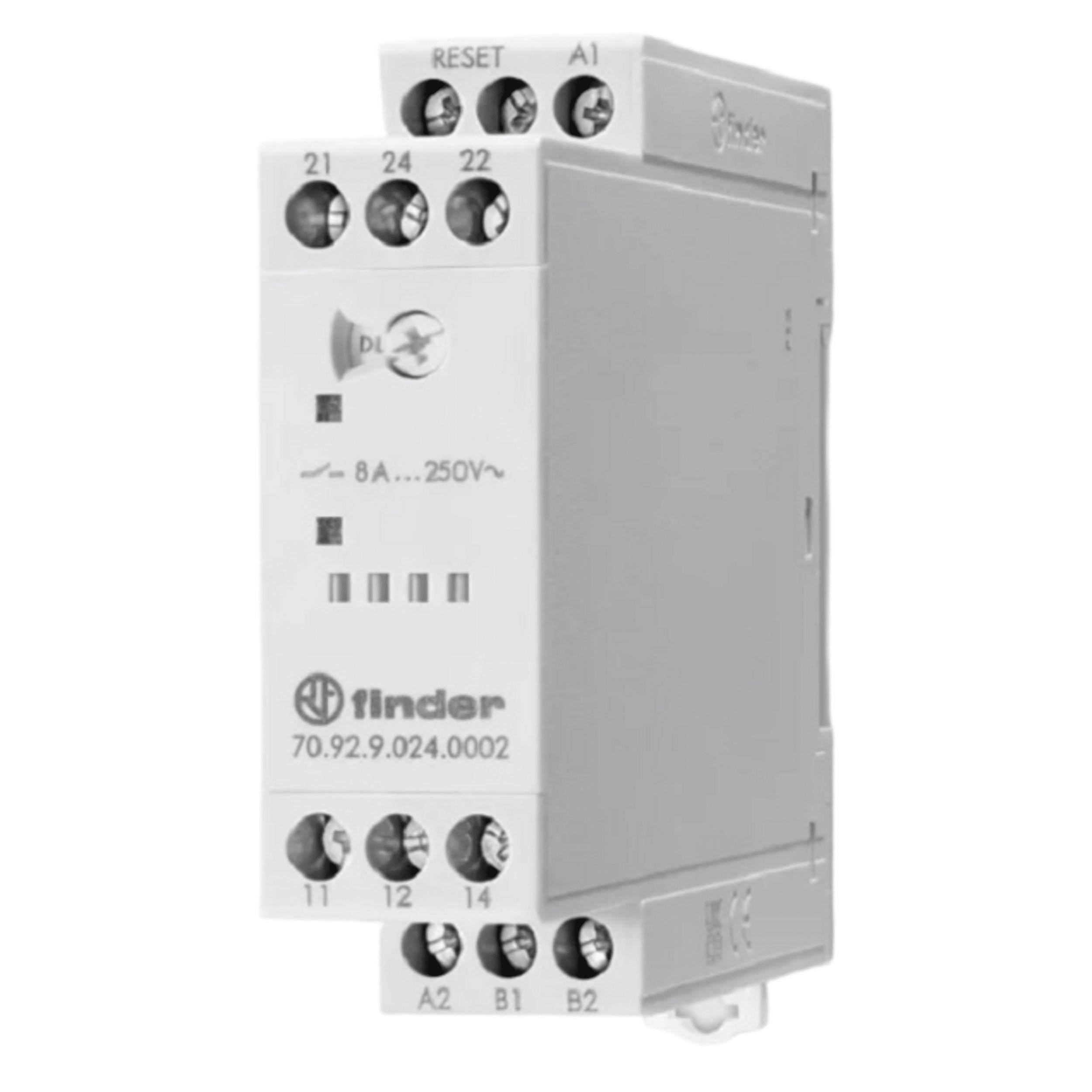 Finder Termistorová ochrana Termistorové relé PTC 6 funkcí, reset, 2 póly, 24 V DC 70.92.0.024.0002