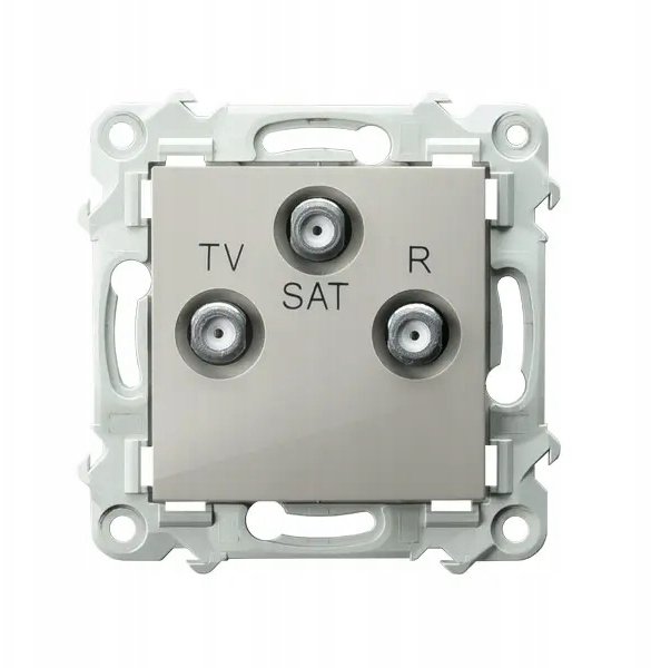 Ospel SZAFIR RTV-SAT zásuvka kašmírově béžová GPA-ZS/m/83