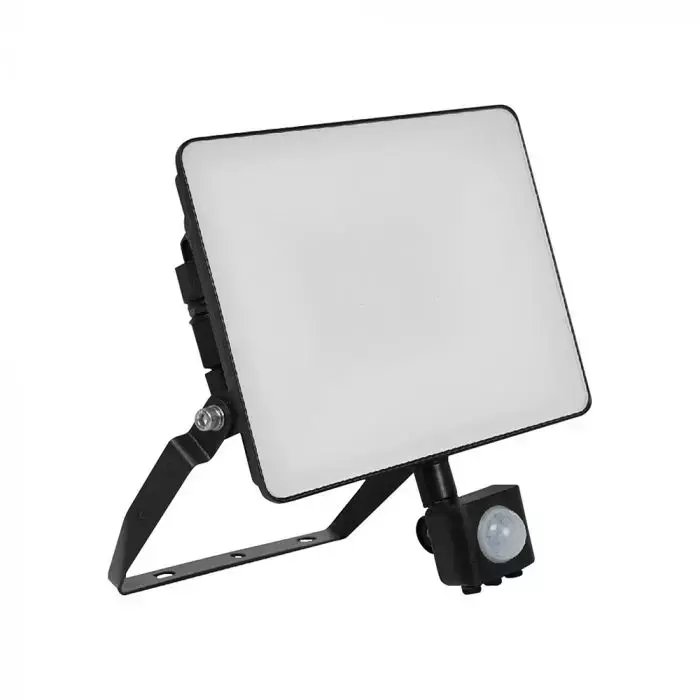 V-TAC LED reflektor s pohybovým senzorem FLUXI MC 30W 3600lm 4000K IP65 Černý 23845-5