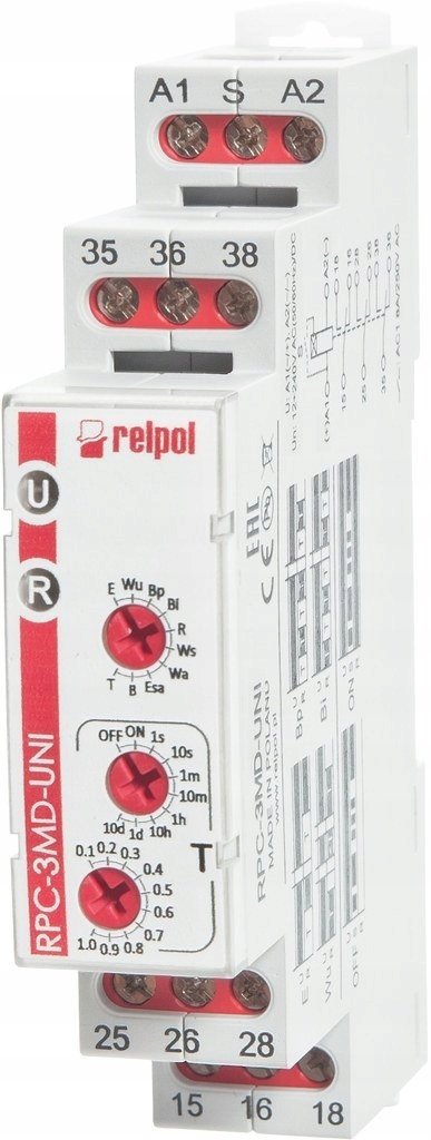Relpol Časové relé 3P 8A 12-240VAC/DC AgSnO2 RPC-3MD-UNI 856583
