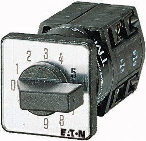Eaton Vačkový spínač 0-1-2-3-4-5-6-7-8-9 1P 10A pro zapuštěnou montáž TM-2-8550/EZ (000699)