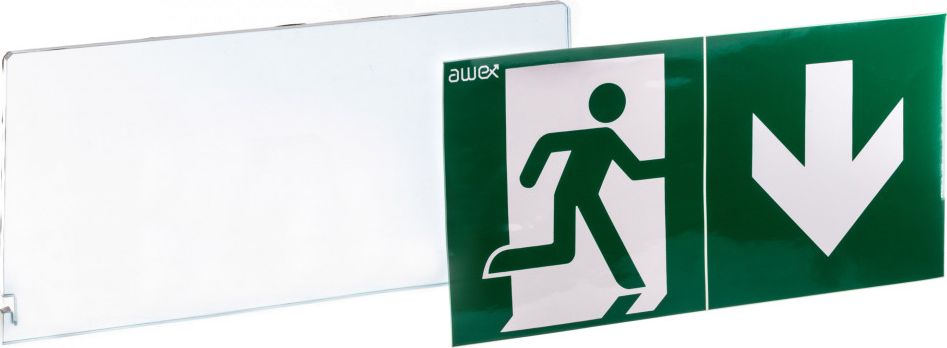 AWEX Plexa pro oboustranné směrové svítidlo EXIT L PU32 + PU43 ETL/PLX/PU32+ PU 43 - ETL/PLX/PU32+ PU 43