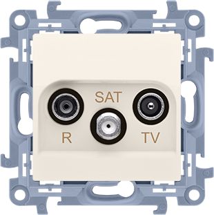 Kontakt-Simon Simon 10 R-TV-SAT anténní zásuvka, krémová IP20 (CASK.01/41)