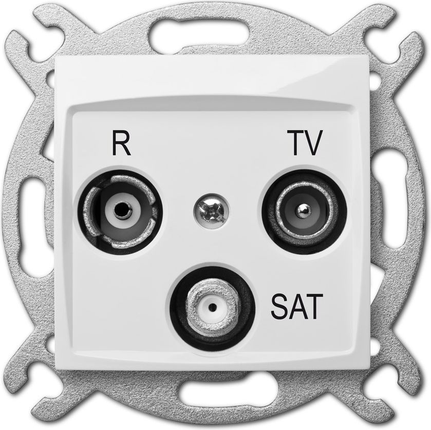 Elektro-Plast Anténní zásuvka Carla R-TV-SAT, průchozí, 10dB, bílá (1761-10)