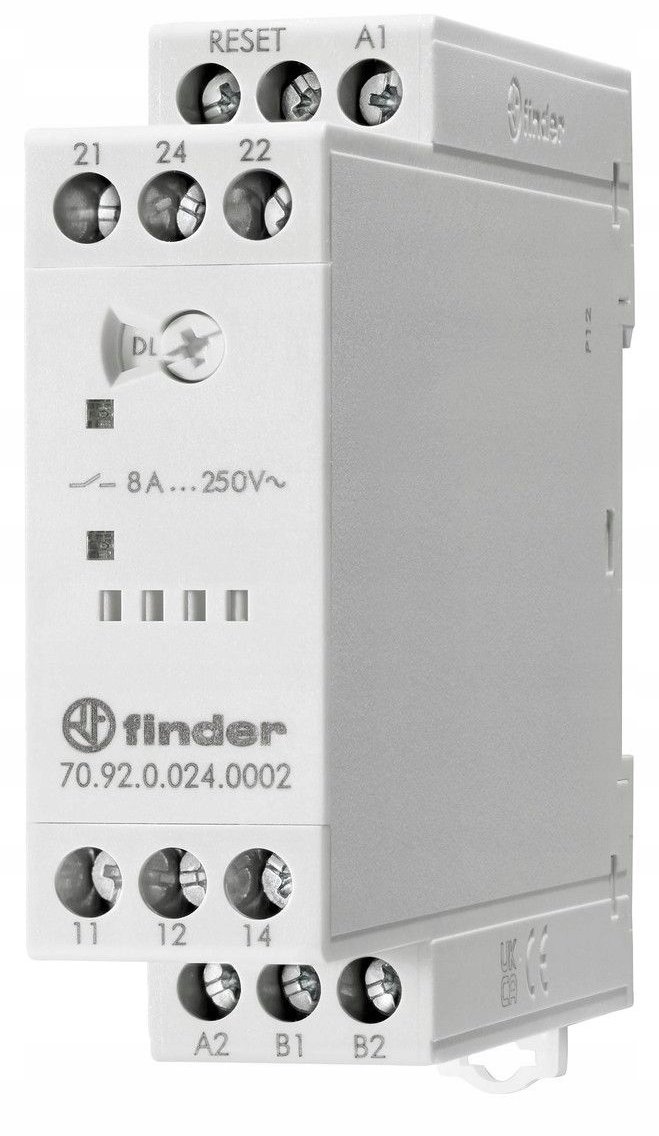 Finder Termistorová ochrana Termistorové relé PTC 6 funkcí, reset, 2 póly, 230 V AC 70.92.8.230.0002