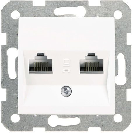 Viko KARRE Dvojitá počítačová zásuvka RJ45 cat 5e bílá (90963634)