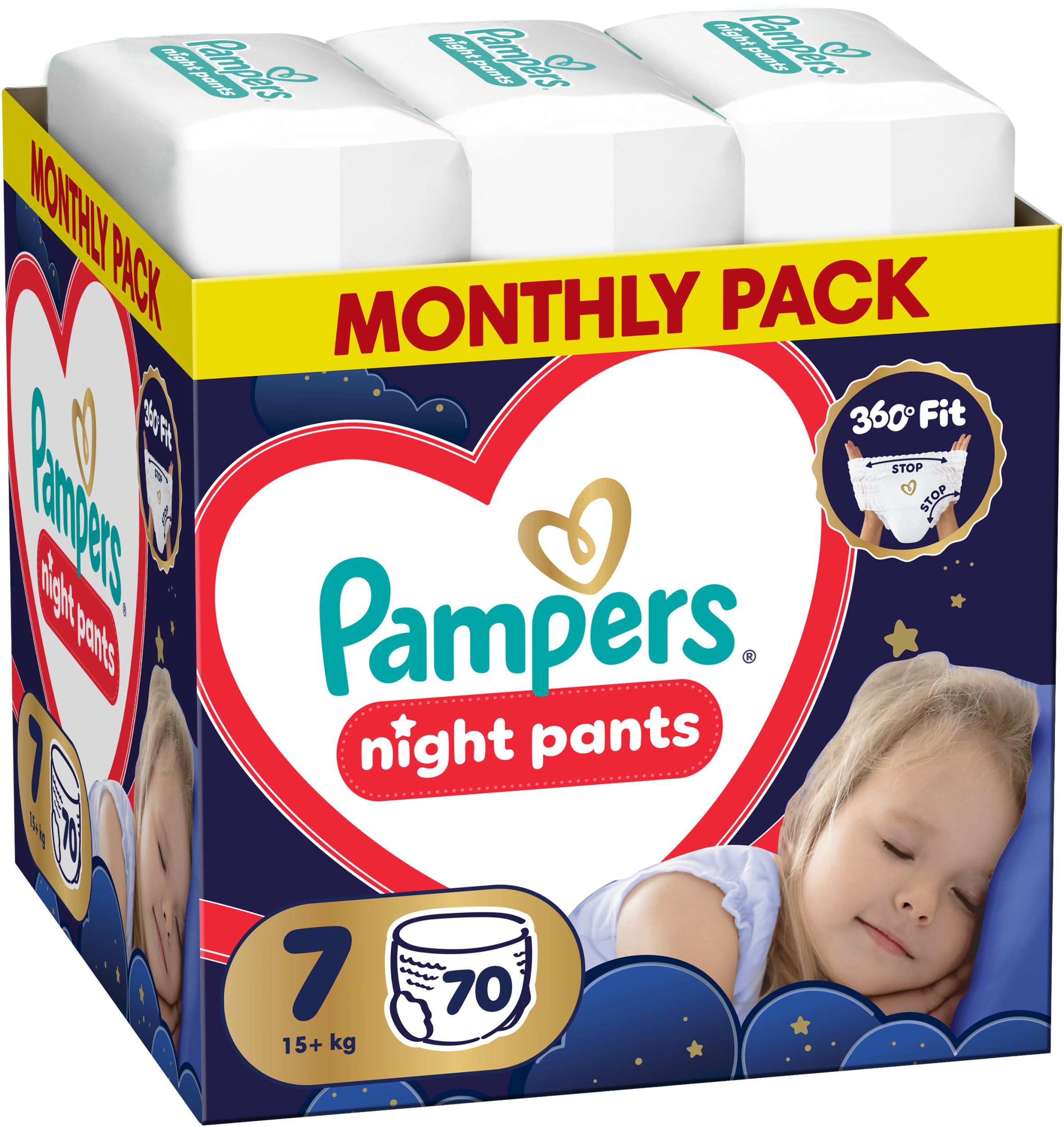Pampers Night Pants 7 15+ kg, 70 ks.