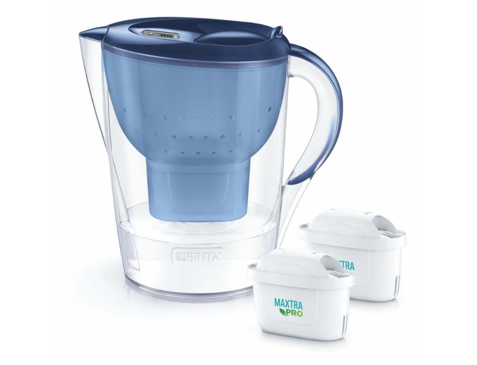 Brita Filtrační konvice Marella XL o objemu 3,5 l + 2 filtrační patrony MAXTRA PRO Pure Performance, modré