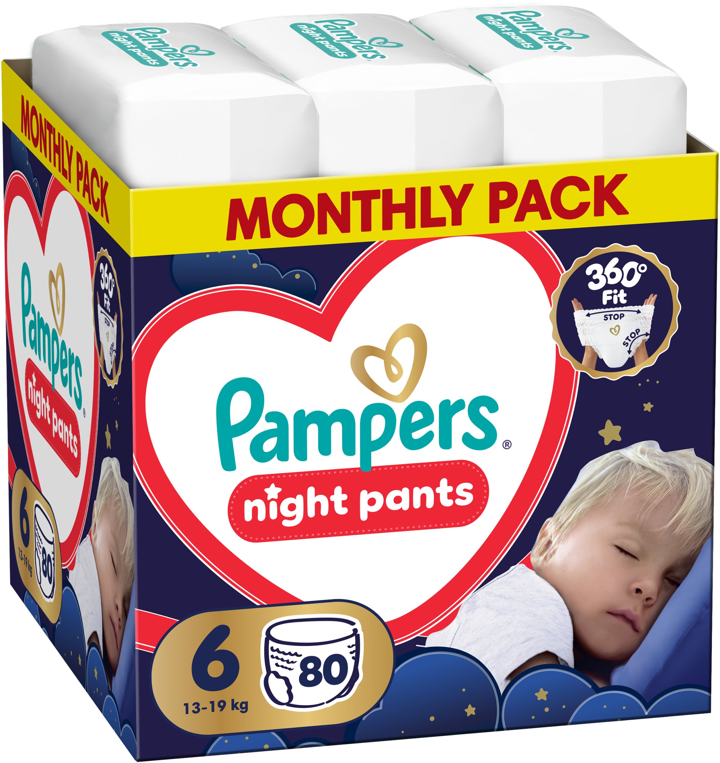Pampers Night Pants 6 13-19 kg, 80 ks.