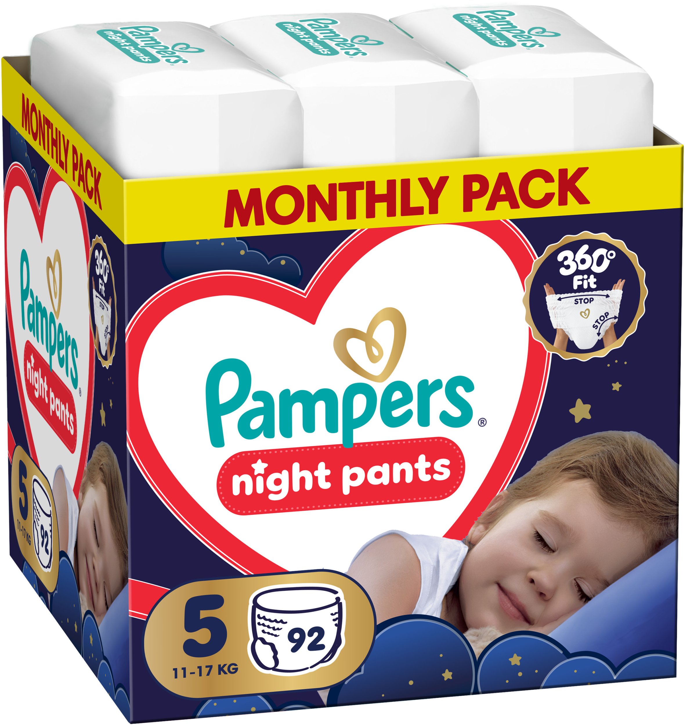 Pampers Night Pants 5 11-17 kg, 92 ks.