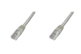 Digitus Patch Cable, UTP, CAT 5e, AWG 26/7, šedý 3m, 10ks