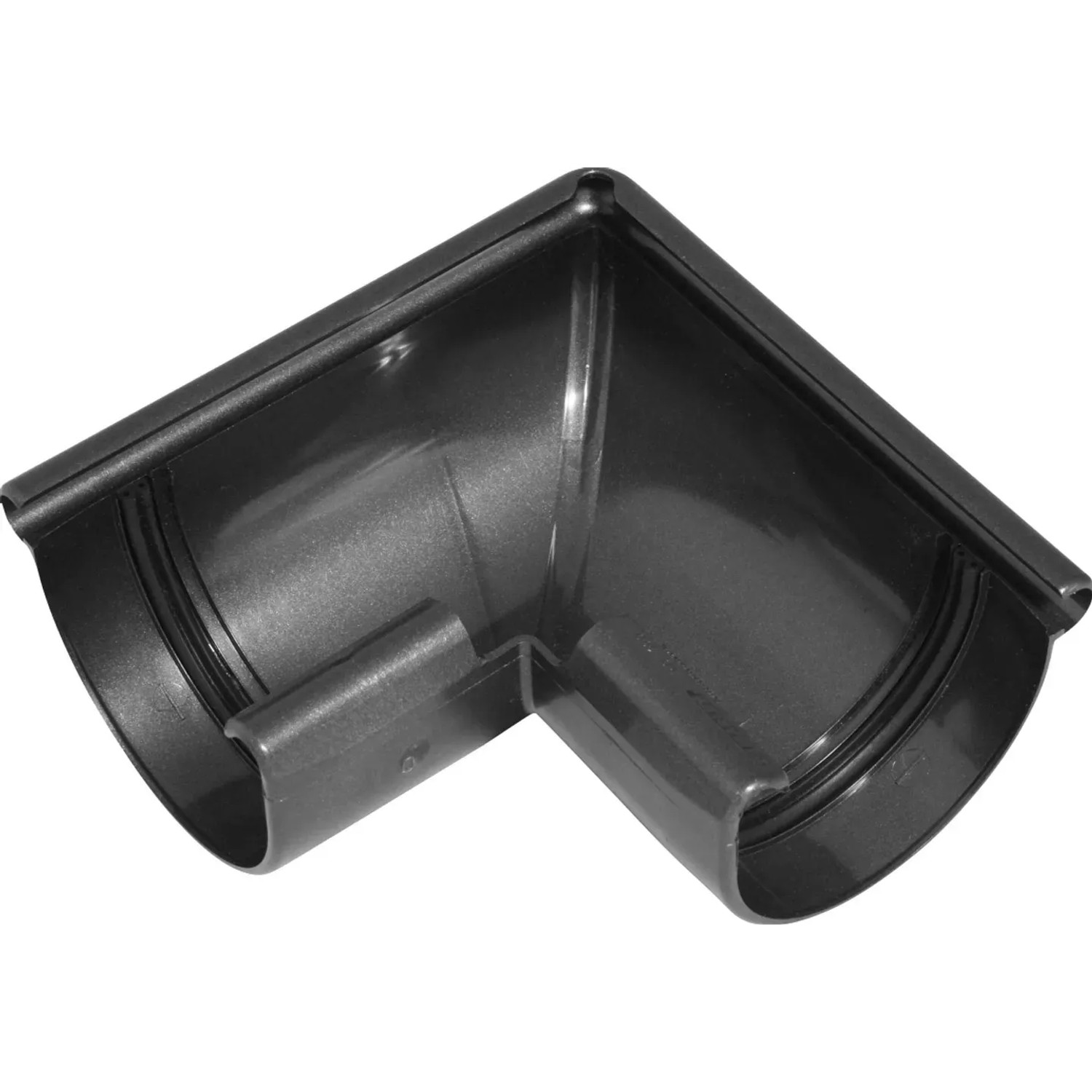 Okapový roh Marley RG 75 vnější, antracitový, metalický, půlkruhový