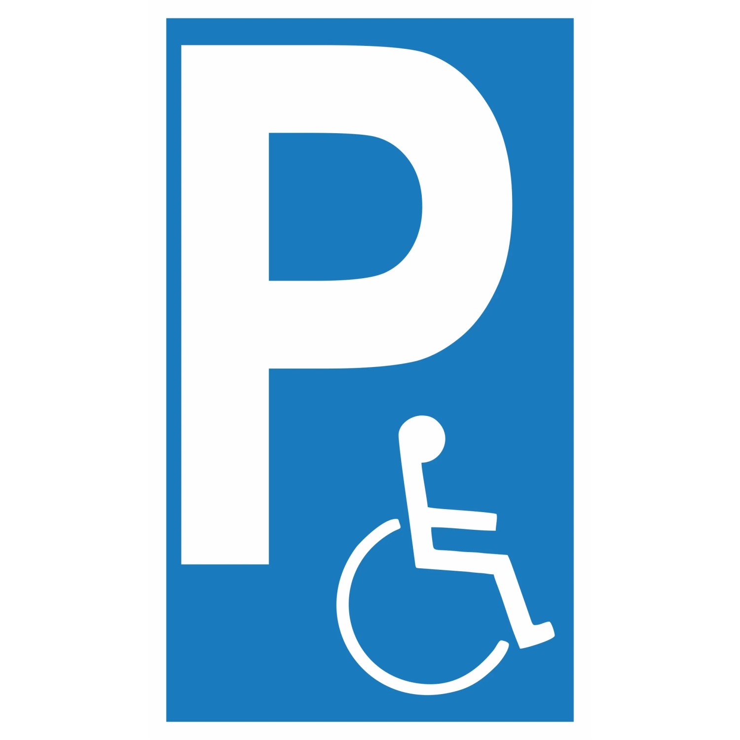 Výstražná a informační cedule „Parkovací místo pro osoby se zdravotním postižením“ 25 cm x 15 cm PST
