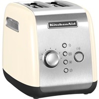 KitchenAid 5KMT221EAC topinkovač, 2 otvory, celokovový, 7 stupňů, udržování teploty, jednostranné opékání, krémový