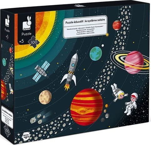 Janod Vzdělávací puzzle Sluneční soustava 100 dílků (J02678)