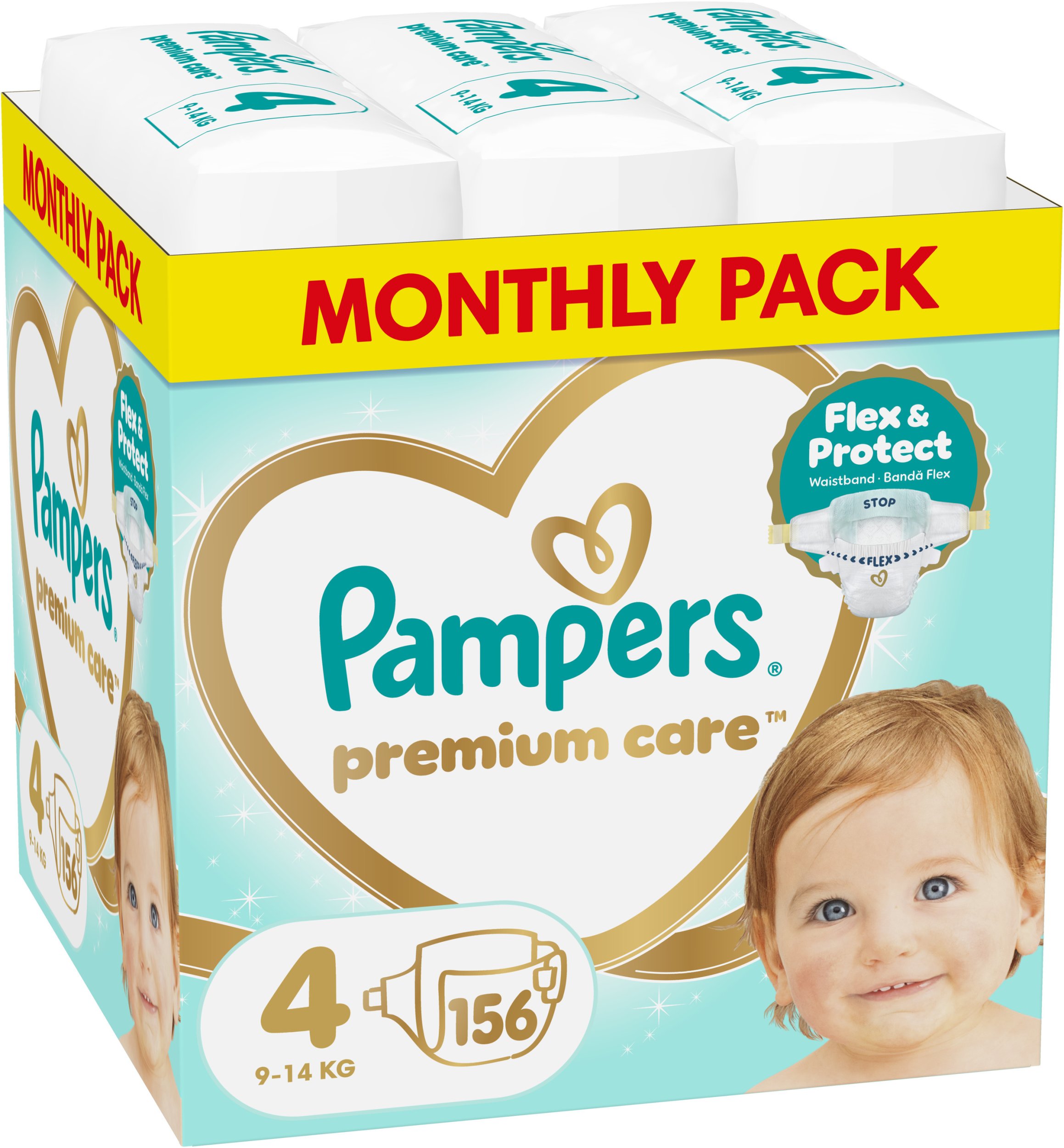 Pampers Pampers Premium Care 4, 9-14 kg, 156 ks.